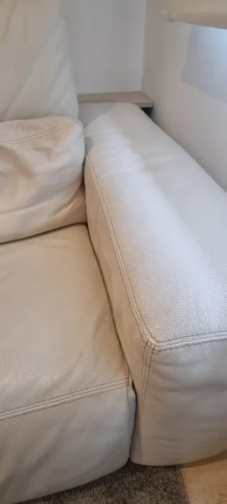 Sofá Moradillo Piel Eléctrico Blanco