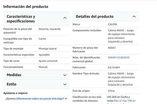 Juego Retrovisores Coche/Caravana