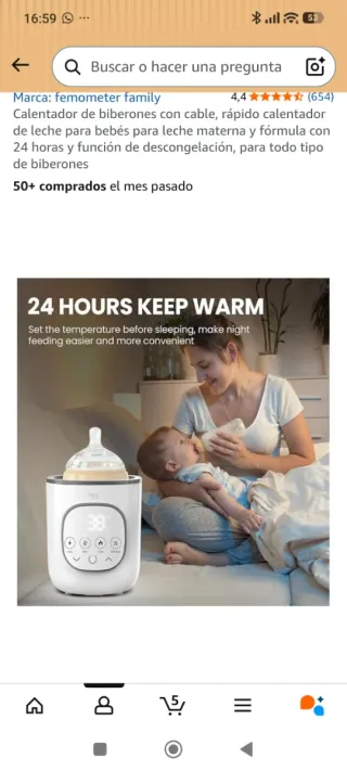 Calienta biberones y esterilizador