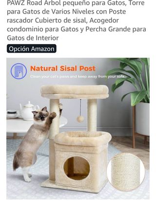 Arbol  para gatos cama y juegos nuevo
