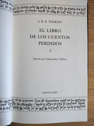 El libro de los Cuentos Perdidos I. Tolkien.
