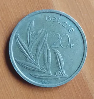 Moneda Bélgica 20 céntimos 1980