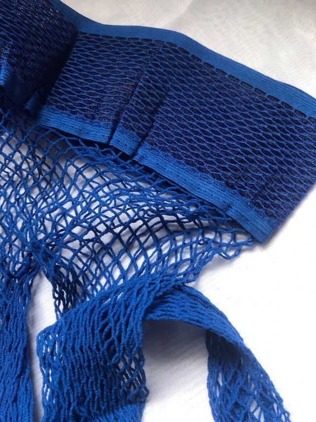 Panty Rejilla Azul Calzedonia Talla -S/M.