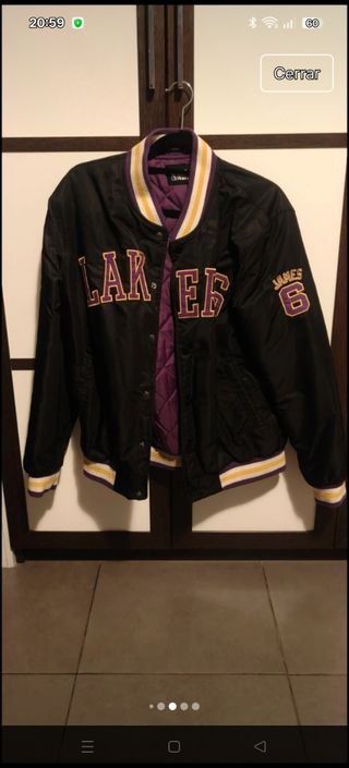 Chaqueta Los Angeles Lakers Negra