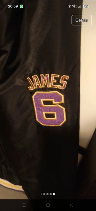 Chaqueta Los Angeles Lakers Negra