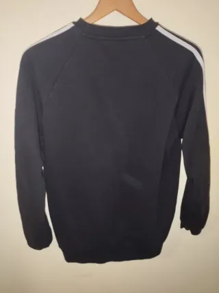 Sudadera Adidas Originals Negra Rayas Blancas