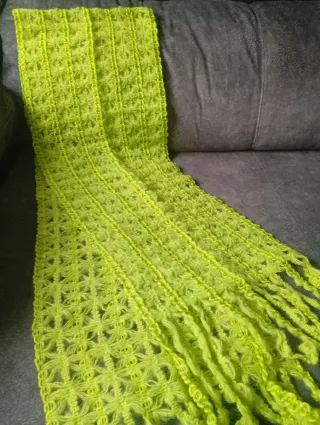 Bufanda tejida mujer verde