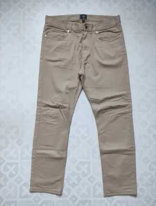 Pantalón Slim Fit H&M Talla 38 Beige