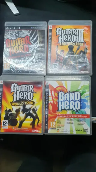 Pack 4 Juegos Guitar Hero PS3 Completos