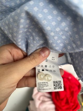 Camisa Hugo Boss Azul Estampada