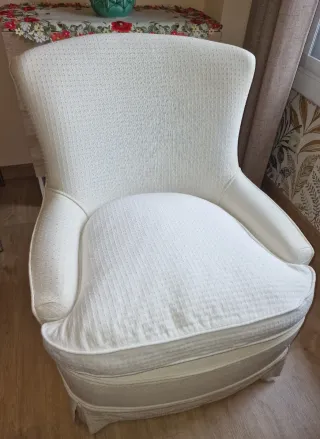 Butaca descalzadora  blanca