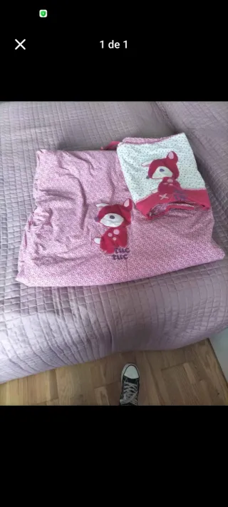 Funda edredón y chichonera cuna Tuc Tuc