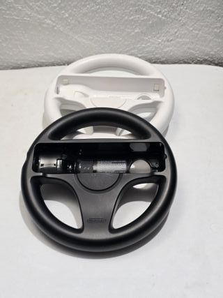 2 volanti Wii nero + bianco originali Nintendo Wii
