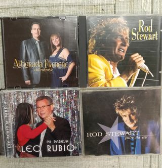 Lote 8 CDs música: Machín, Rod Stewart, Leo Rubio