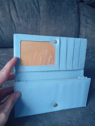 Lote bufanda y cartera mujer azul