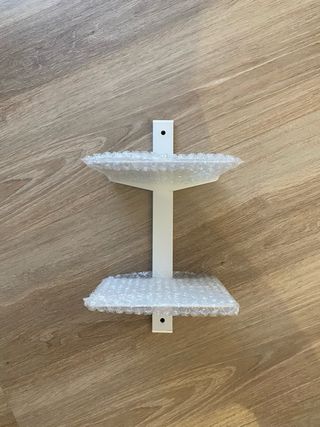 Estantería flotante blanca 2 baldas