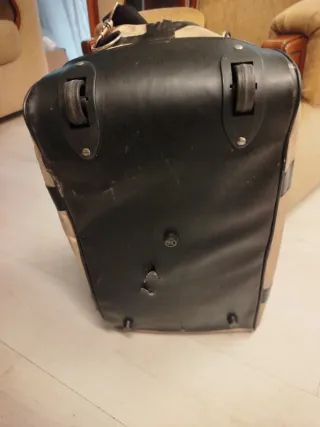 Bolsa de lona Calvin Klein beige y negra