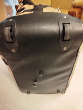 Bolsa de lona Calvin Klein beige y negra