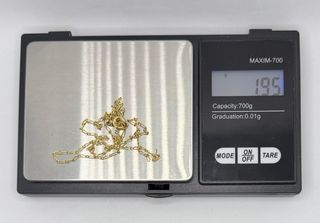 Cadena Bilbao de oro de 18k, 1.95 g, 40.5 cm.