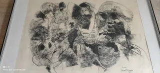 Dibujo original Granados Llimona " Musas"