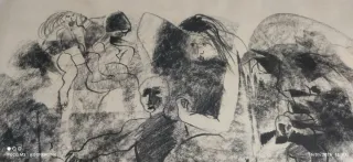 Dibujo original Granados Llimona " Musas"