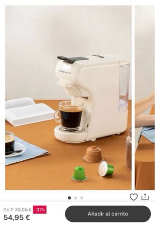 Cafetera CREATE verde pastel CON CAJA