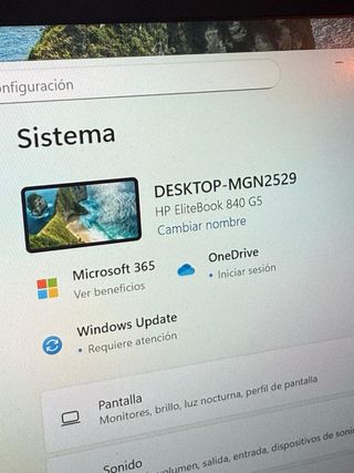 Portátil HP EliteBook 840 G5 i5 8GB SSD 256GB