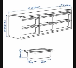 Estantería Trofast Ikea para colgar