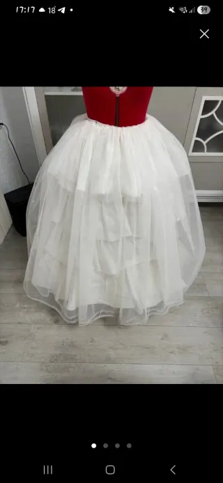 Cancán con enagua blanco