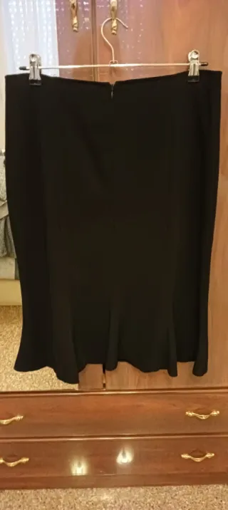 Falda vestir con forro jaspeada