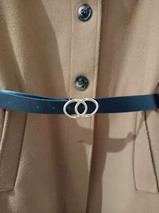 Cappotto donna marrone con cintura