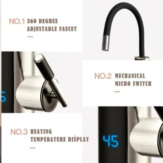 Grifo con calentador de agua digital