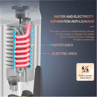 Grifo con calentador de agua digital