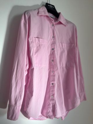 Camisa oversize Zara rosa talla única