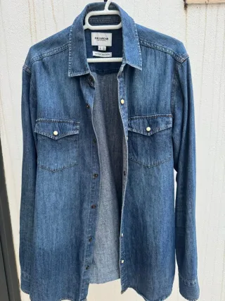 Camisa vaquera Pull&Bear azul