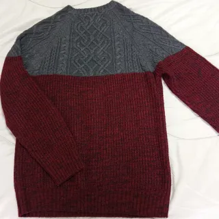 Maglione ALCOTT uomo grigio/rosso taglia LARGE