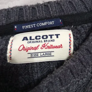 Maglione ALCOTT uomo grigio/rosso taglia LARGE