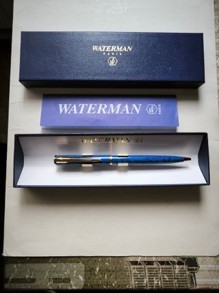 Bolígrafo Waterman Paris Azul Dorado