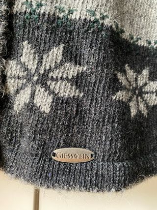 Cárdigan lana Giesswein diseño alpino T. L/XL