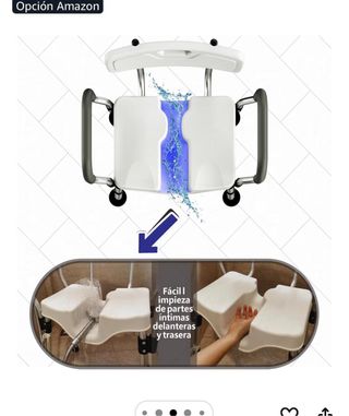 Silla de ducha con asiento y respaldo