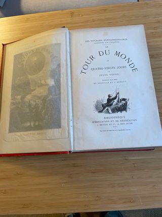 Libro primera edición Le Tour du Monde de Verne