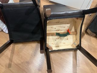 4 Sillas Salón Respaldo Alto Wengue.