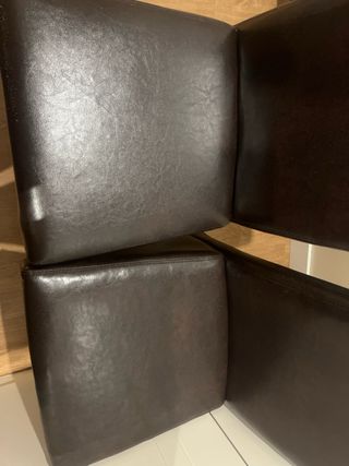 4 Sillas Salón Respaldo Alto Wengue.