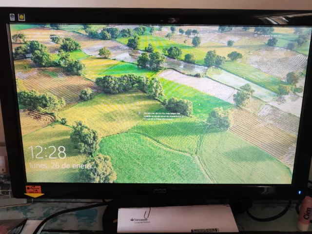 Pantalla AOC Negra 32.5cm Alto x 53cm Ancho