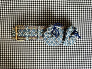 Cinturón traje fallero azul y dorado