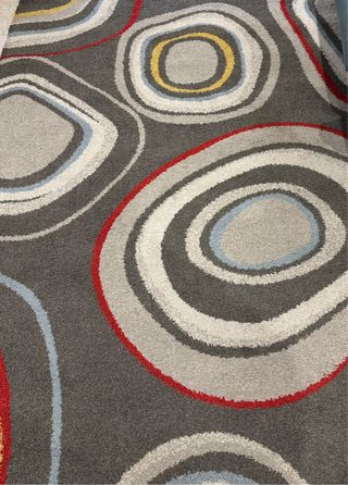 Alfombra salón diseño círculos multicolor