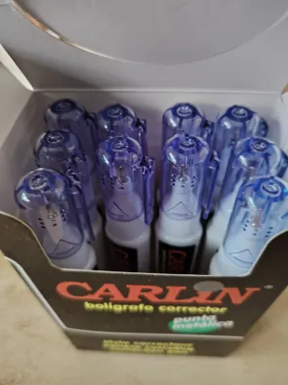 LOTE 8 Cajas de 12 Lápices 10 bolígrafos corrector