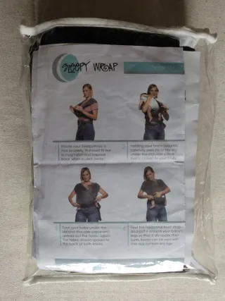 Portabebés Sleepy Wrap Negro Algodón