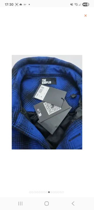 Sobrecamisa The Kooples cuadros azul y negro