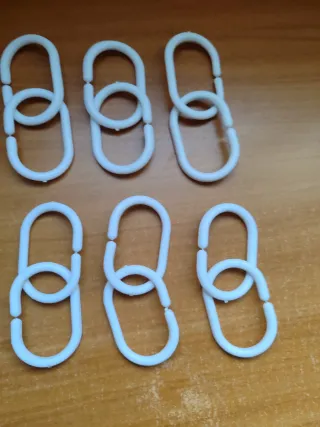 Anillas para cortina de ducha (plástico)